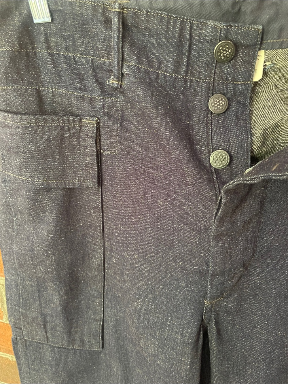 $395 RRL navy Cargo pant - Picture 2 of 8